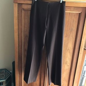 Fabrizio Gianni Brown Flat Front Stretch Trousers 10 TALL